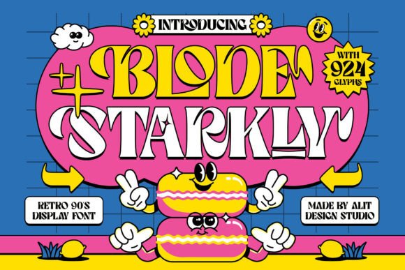 Blode Starkly: A Psychedelic Display Font for Modern Branding