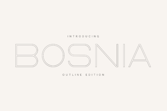 Bosnia: A Modern Outline Font for Sleek Branding
