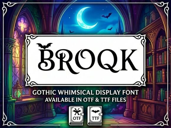 Brook: The Decorative Display Font That Commands Attention
