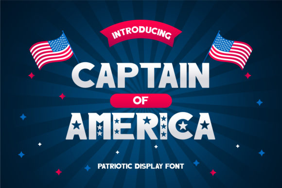 Captain of America: A Bold Patriotic Display Font for Your Projects