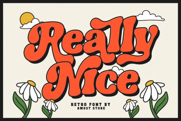 Really Nice: A Groovy Display Font for Retro Projects