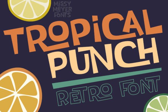 Tropical Punch: A Retro-Tropical Font for Vibrant Design