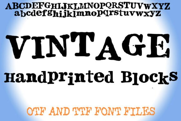 Vintage Handprinted Blocks: Authentic Letterpress Charm